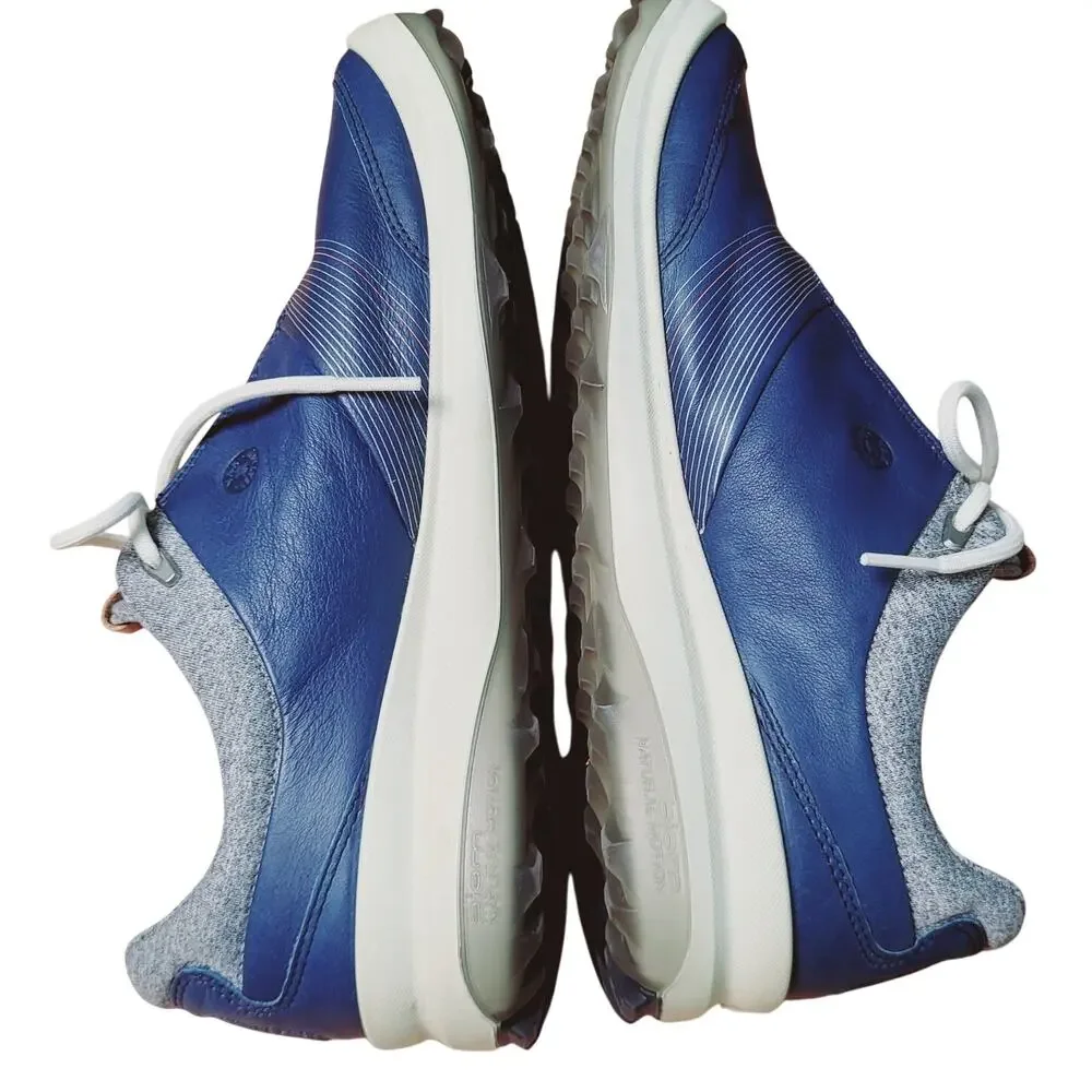 Ecco Biom Gore Tex Blue Leather Lace Up Golf Shoes Women's Size 9 Extra Width